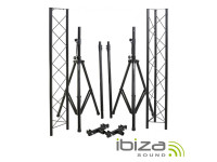 Ibiza  Suporte p/ Luzes 2 Barras 1.5-3M 12 Aparelhos